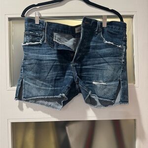 Citizens Of Humanity Distressed Blue Jean Shorts